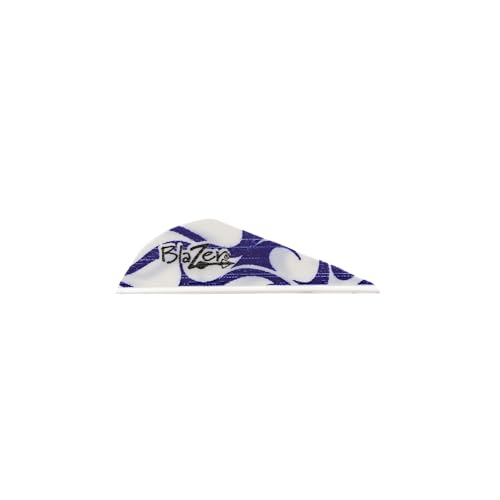 Blazer Vanes Bohning plumes de chasse 2 pouces avec motif flamme bleu et blanc