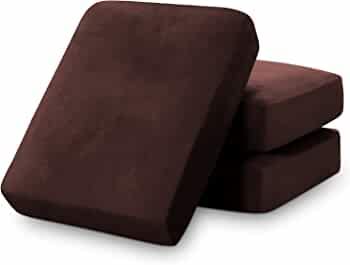 NZORD Sofa Foam Cushions in Velvet with Zip Cover (Seat - 22"x21"x5") Density:- 32 Foam Stretchy Soft Velvet Fabric Sofas gaddi (Pack of 3, Coffy (B0BVMK37QB) Amazon Price History, Amazon Price Tracker