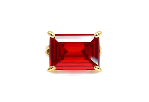 Bague en or 14k remplie de rubis : bague de déclaration durable - 3