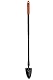 BLACK+DECKER Gartenkelle - spitzer Kopf - Teleskopstiel 77-105 cm - hitzebeständig - Schwarz
