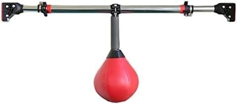 Speed Bag for Boxing, Boxing Speed Bag Small,Hanging Punching Bag,Portable Inflatable Reflex Ball for Doorway &Door Frame,with Red Pear Shape Ball,Adult Or Kids