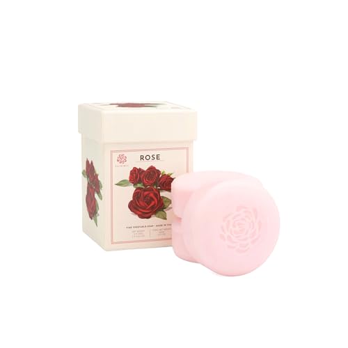 Alchimia Gift Box Set of 3 x 5.25 Oz Luxury Vegetable Soap Bar, Made In Italy (Rose) image 2