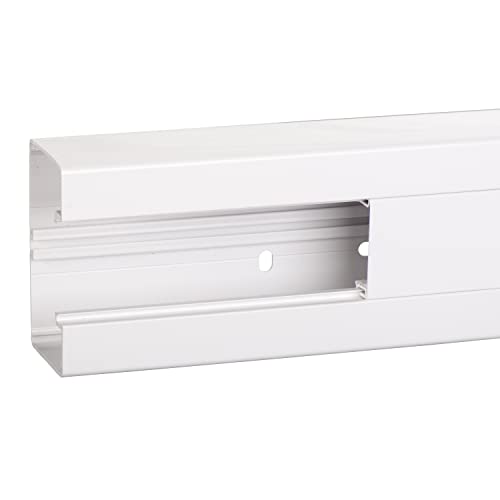 Goulotte PVC Schneider 95x55mm pour aménager des bureaux professionnels sans câbles apparents