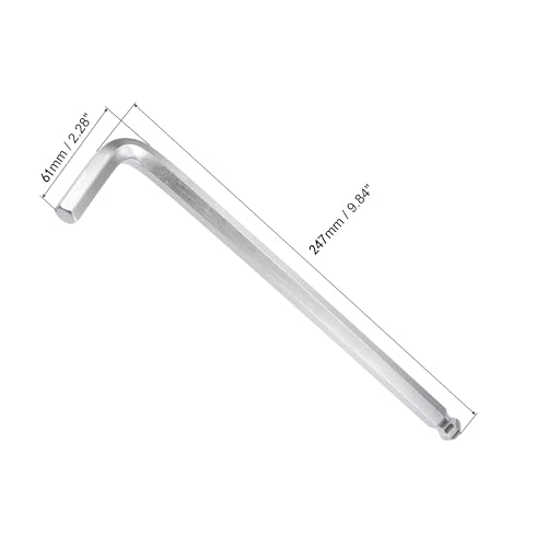 Unifizz 12mm Ball End Hex Key Wrench, L Shaped Long Arm Cr-V Allen Wrench Repairing Tool - Image 2