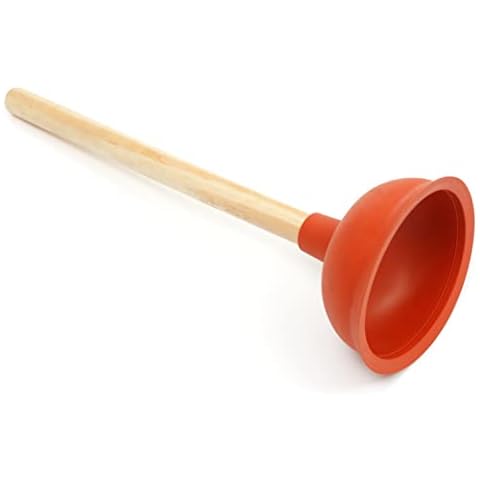 Large Laxis Sink Plunger with Wood Handle Cover
