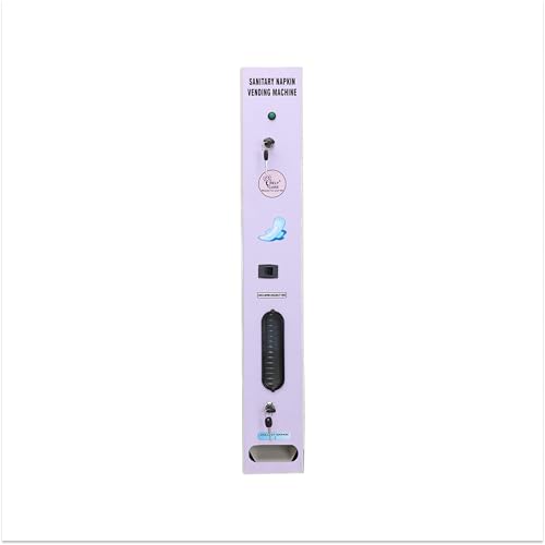 Image of By VP Industries (Push Button Operated | Capacity-50 Pads) Sanitary Napkin Vending Machine Vartical | Operates by Push Button to dispense a napkin without requiring payment.