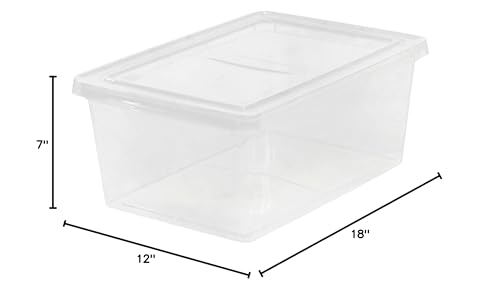 IRIS USA CNL-17 17 Quart Non-Latching Box, Clear - Thumbnail 4