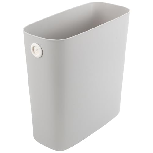 Basurero estrecho gris claro para cocina y baño