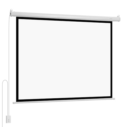 Image of VEVOR Motorized Projector Screen, 72 inch 4:3 1080 HD Electric Projection Screen, Wall Mounted Projection Dispaly Projector with Remote Control, Automatic Movie Screen for Family Home Office Theater