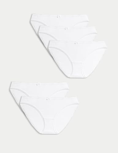Image of Marks & Spencer Women Cotton Blend Modern Bikini Underwear 5 Pack