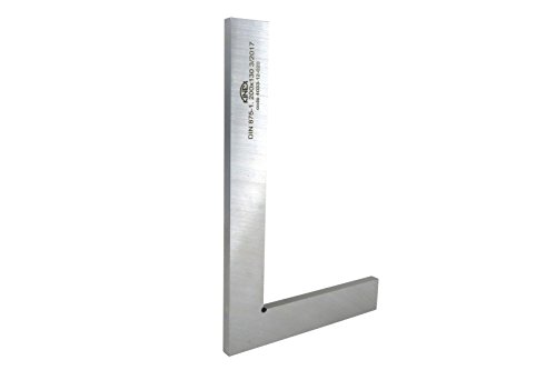 Kinex 4033-12-020 8 Inches Tall x 5.25 Inches Wide Flat Solid Machinist Square DIN 875/1 Square to w/in 0.0008 Inches