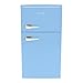 Avanti Mini Fridge with Freezer Retro Design Compact Refrigerator for Home Office or Dorm, Features Dual Doors Removable Shelves Manual Defrost and Mechanical Adjustable Temp Control, 3.1-Cu.Ft, Blue