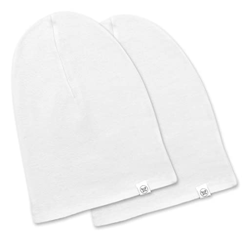 Image of HonestBaby Reversible Beanie Hats Multipack Organic Cotton for Infant Unisex Baby Boys & Girls