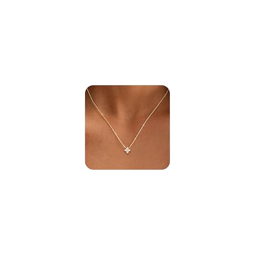 ZHESHY Birthstone Gold Necklaces for Women Dainty Non Tarnish 14K Gold Plated Diamond Necklace Cubic Zirconia Pendant Necklaces Women Gold Trendy Jewelry Bridesmaid Birthday Christmas Mothers Day Gifts