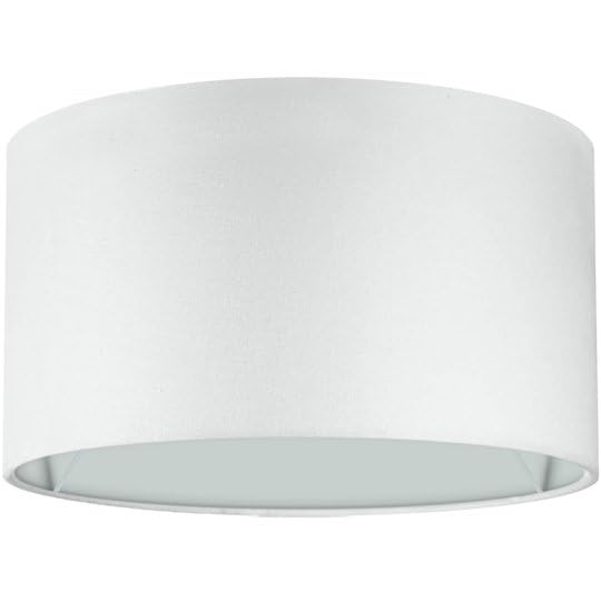 Wogati® Premium Lampenschirm | Ø50cm x 33cm Höhe | Farbe: Weiß | E14/E27 | rund | Baumwolle | für Stehlampen, Hängelampen, Tischlampen, Deckenlampen
