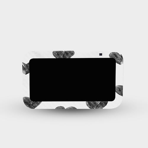 Image of MightySkins Carbon Fiber Skin Compatible with Amazon Echo Show 5 (Gen 3) - Ink Hearts | Protective, Durable Textured Carbon Fiber Finish | Easy to Apply