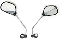 Espelho Retrovisor Genérico de Vidro de Grande Alcance para Bicicleta de Montanha e Urbana, Segurança Retrovisor de Ciclismo MTB Speed com Refletor e Ajuste de Ângulo 360°