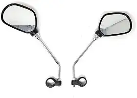Espelho Retrovisor Genérico de Vidro de Grande Alcance para Bicicleta de Montanha e Urbana, Segurança Retrovisor de Ciclismo MTB Speed com Refletor e Ajuste de Ângulo 360°