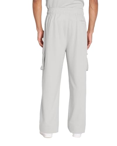 Image of CHKOKKO Men Casual Track Pant Regular Fit Lower with Pocket LightGrey 5XL