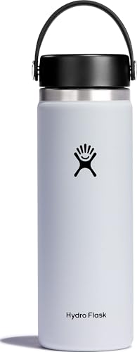 Hydro Flask Water Bottle - Insulated Stainless Steel - Wide Mouth Flex Lid, Non Spill, Leakproof and...