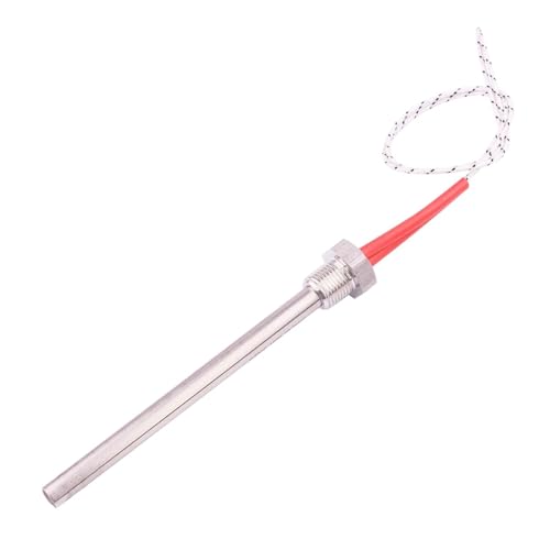 Genérico fengpeng Encendedor eléctrico de 220 V for Estufa pellets, Calentador Cartucho 300 W y 350, Elemento Calefactor leña for Chimenea(Gold,220V_300W 10X140MM)