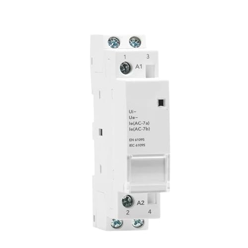 Contacteur CA 2P 25A 220V sur rail DIN pour tableau électrique domestique