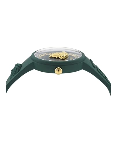 Versace Medusa Pop Collection Luxury Womens Watch Timepieces with a Green Strap, Case and Dial3