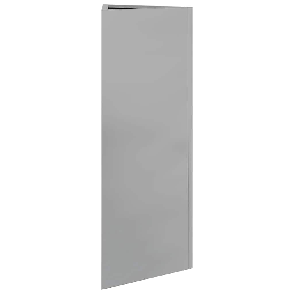 Fioriere triangolari 2 pezzi in acciaio zincato 30x26x75 cm | Senza fori di drenaggio, resistente alla ruggine, grande spazio per piante, ideale per balcone o patio
