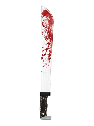 24 Plastic Bloody Machete Costume Accessory