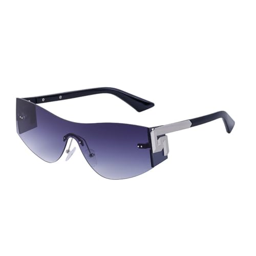 Lunettes de soleil à la mode unie pièce verres géants punk UV400 MUTYNE C2