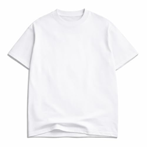 Image of Maydear Men Women Basic T Shirt Cotton Short Sleeve Crewneck Casual Plain Tee Everyday Essential Top