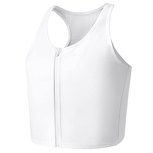 Wonababi Chest Binder Corsets for Transgender, Binder Trans with Zipper Flat Tank Top bustiers