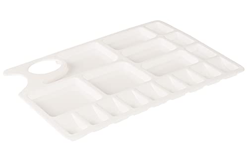Image of Worison 18 Wells Plastic Painting Palette with Thumb Hole for Better Grip