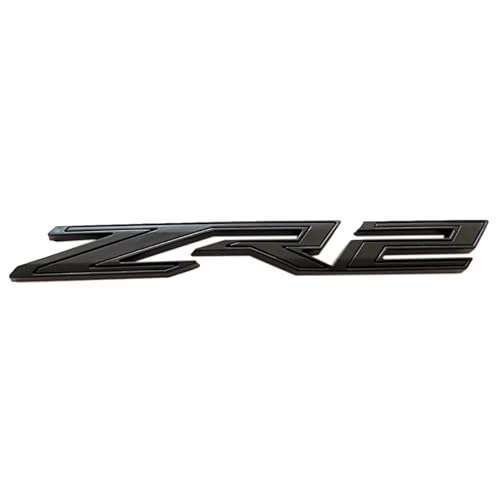 Image of 1Pc ZR2 Emblem 3D Badge Letter Rear Tailgate Nameplate Sticker Replacement for 2019-2025 Colorado (Matte Black)