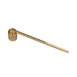 JHZABPO Candle Snuffer, Golden Candle Snuffer Extinguisher with Long Handle, Gold Color Stainless Steel Wick Flame Snuffer for Putting Out Candle Flame Safely