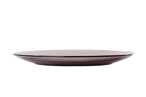 Duralex® LYS Sepia Glass Plate 9.25 inch, Set of 6 Glass Plates | Microwave & Dishwasher Safe | for Dinning & Gifting | Ultra Scratch Resistant Tempered Glass