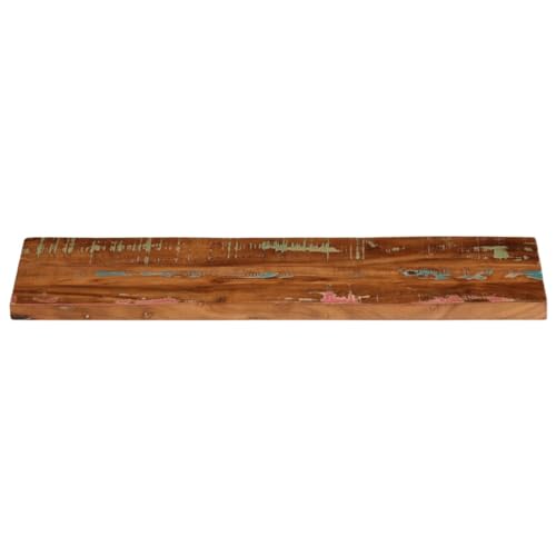 Tablero de mesa rectangular de madera maciza recuperada de 70 x 20 x 3,8 cm 6