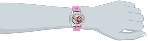 Accutime Disney Kids' FZN3554 Frozen Anna and Elsa Rhinestone-Accented Watch with Glittered Pink Band2