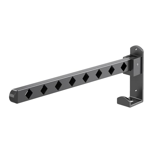 Percha de pared para colgar abrigos, estante de secado de pared, estante de secado montado que ahorra espacio con diseño plegable para balcón y lavandería