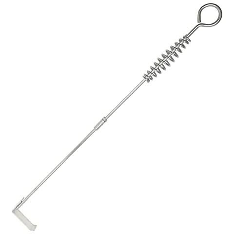 Quantfire 32.5" BBQ Ash Tool Poker Rake, Charcoal and Grill Cleaning Ash Tools for Big Green Egg, Kamado Joe and Other Charcoal Grills Corner Cleaner Accessories Cover