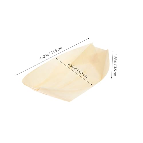 Platos desechables de madera para sushi 4 pulgadas x100 miniatura 2