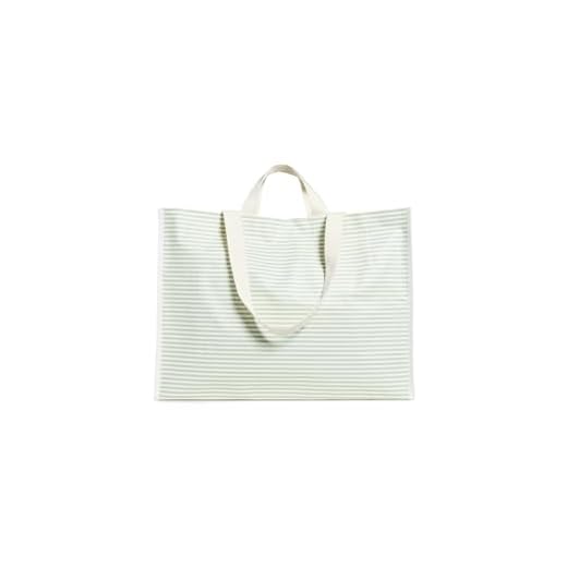 Sage Stripe Beach Carryall for Women