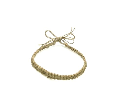 Hemp Anklet Adjustable Tie On (Tan Brown)