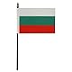 AZ FLAG - Tischflagge Bulgarien - 15x10 cm Goldene Splitze - Bulgarische Tischfahne 10 x 15 Cm - Flaggen