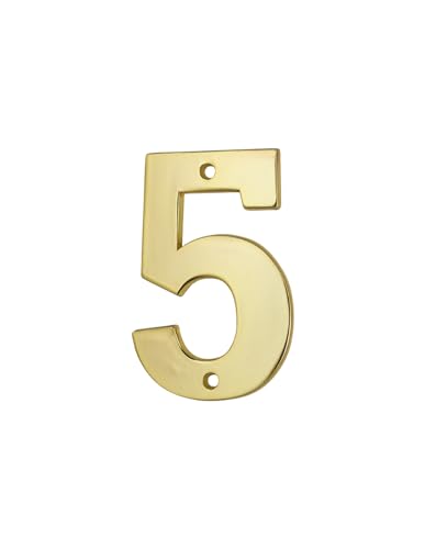 THIRARD - Chiffre 5 - Laiton - À Visser - Doré - Pour Numéro de Maison et Décoration...