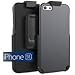 iPhone SE Belt Clip Case, Encased SlimSHIELD Series (Ultra Slim) Cover w/Swivel Holster - Black (for Apple iPhone 5, 5S, iPhone SE)