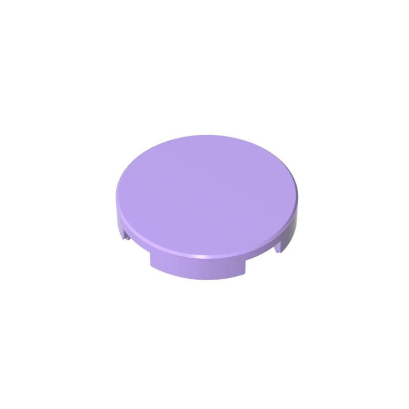 Gobricks 14769 Circular Plate Tile Round 2x2 with Bottom Stud Holder 50 Pieces GDS-611 Compatible with Lego Building Blocks Color:Lavender — image 1