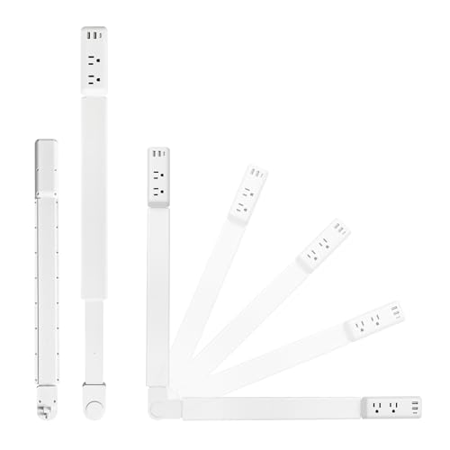 Electric Outlet Extender,Outlet Extender Stick,Retractable Power Strip,with 2 USB-A&1 USB-C&2 AC Outlets,Extends 22"-34",180° Rotating,Extendable Outlet,for Outlets Hard-to-Reach,for Bed,Office&Sofa by SOMOSU - Used condition - US$39.00