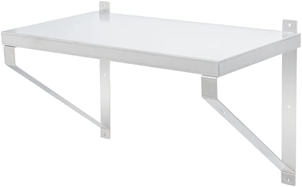 サインキングダム 日本製造 ステンレス製 業務用 キッチン平棚 幅1200mm×奥行き300mm 上下取り付けOK キッチン収納 キッチン棚 厨房棚 吊り棚 つり棚 吊り平棚 ステンレス棚 壁面収納 収納棚 壁棚 ウォールラック 壁掛け 飲食店 厨房 キッチン skk-003-12030