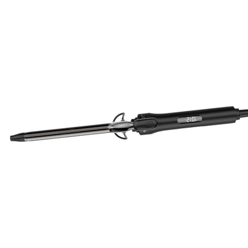 IKONIC CURLING TONG- 16MM (BLACK) Hair Curler with 8 inch Titanium Barrel, Heat Ready Indicator, Comfortable Rubber Grip, Safety Stand and Salon Length Swivel Cord for quick Salon like finish